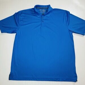 Wrangler 20X Competition Performance Polo Shirt Mens XL Blue Short Sleeve Golf